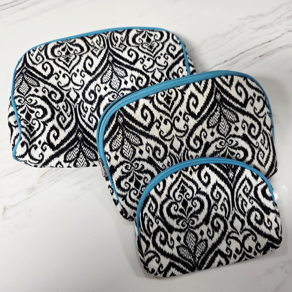 Stylish Black and White Travel Bag Set